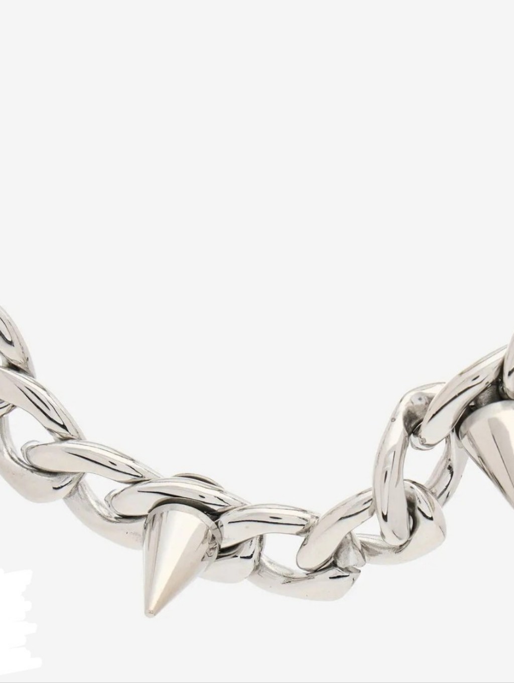 Vitaly Frenzy Stainless Steel Choker Necklace Spikes Adjustable Chain Unsex New — image 3 of 5